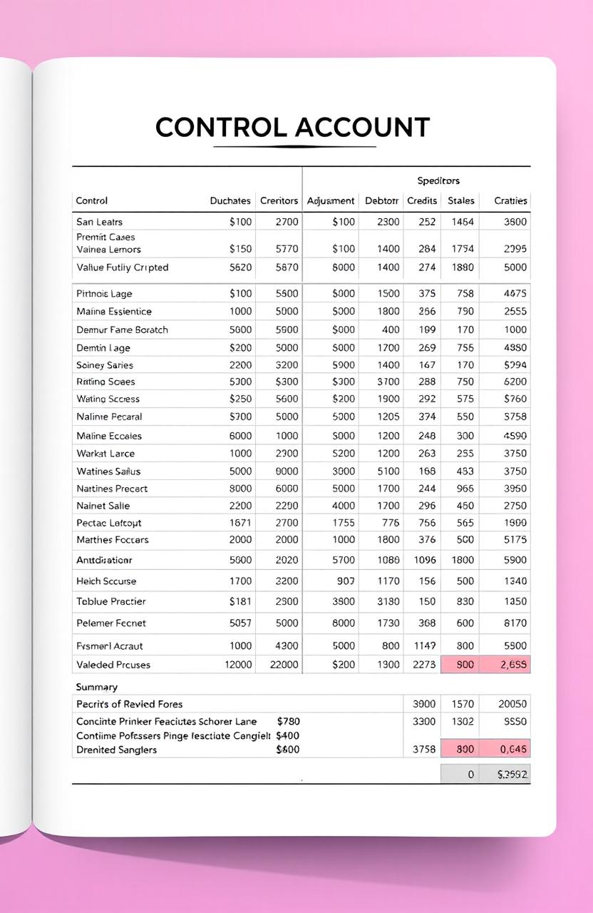 Master Your Finances: Control Accounts Illustration