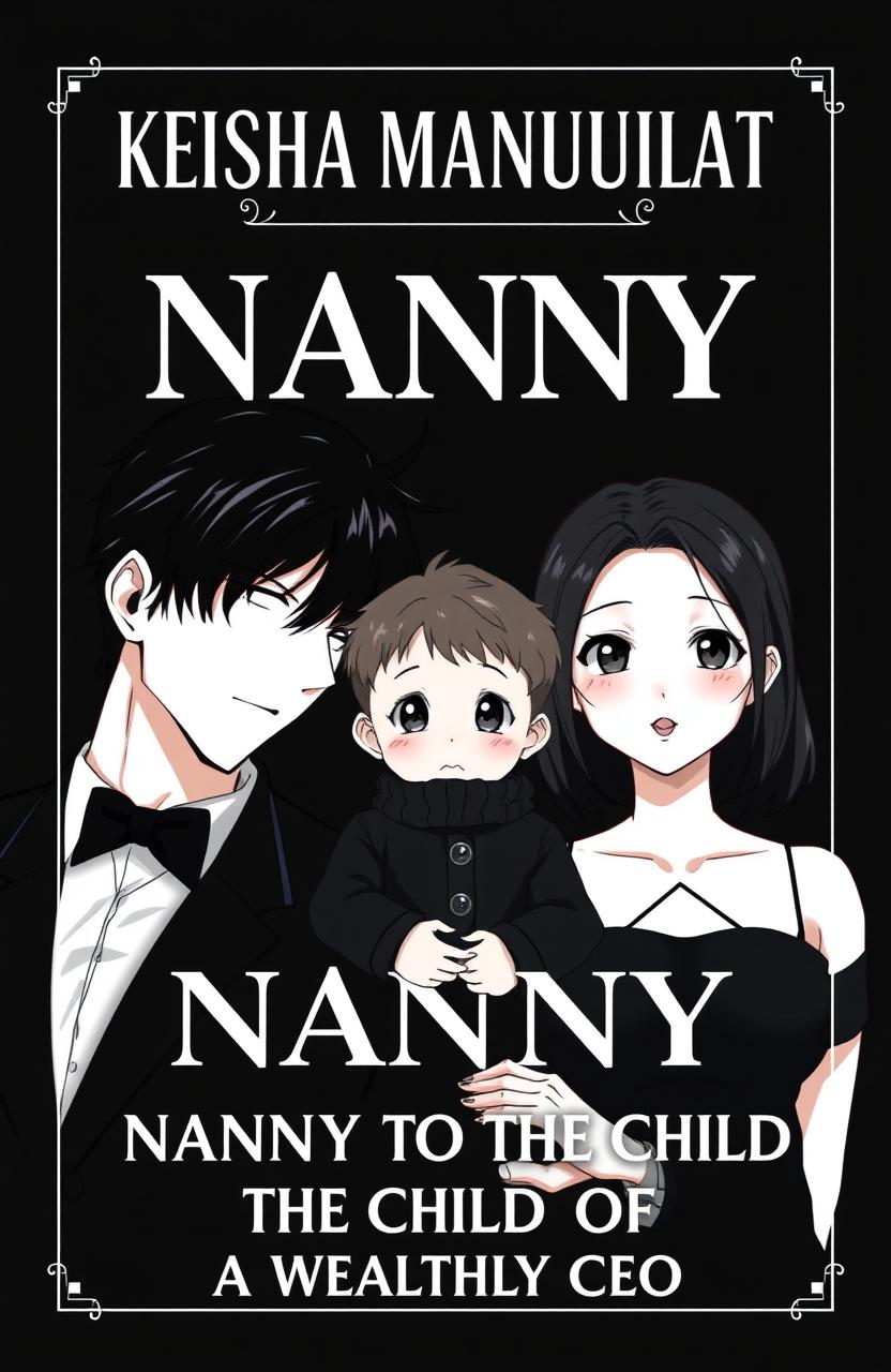 A book cover featuring the author name KEISHA MANUNULAT elegantly placed at the top, with the title NANNY TO THE CHILD OF A WEALTHY CEO prominently displayed just below it