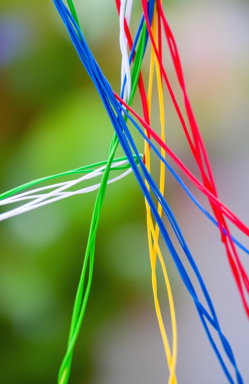 Color Fusion: Vibrant Intertwined Strings