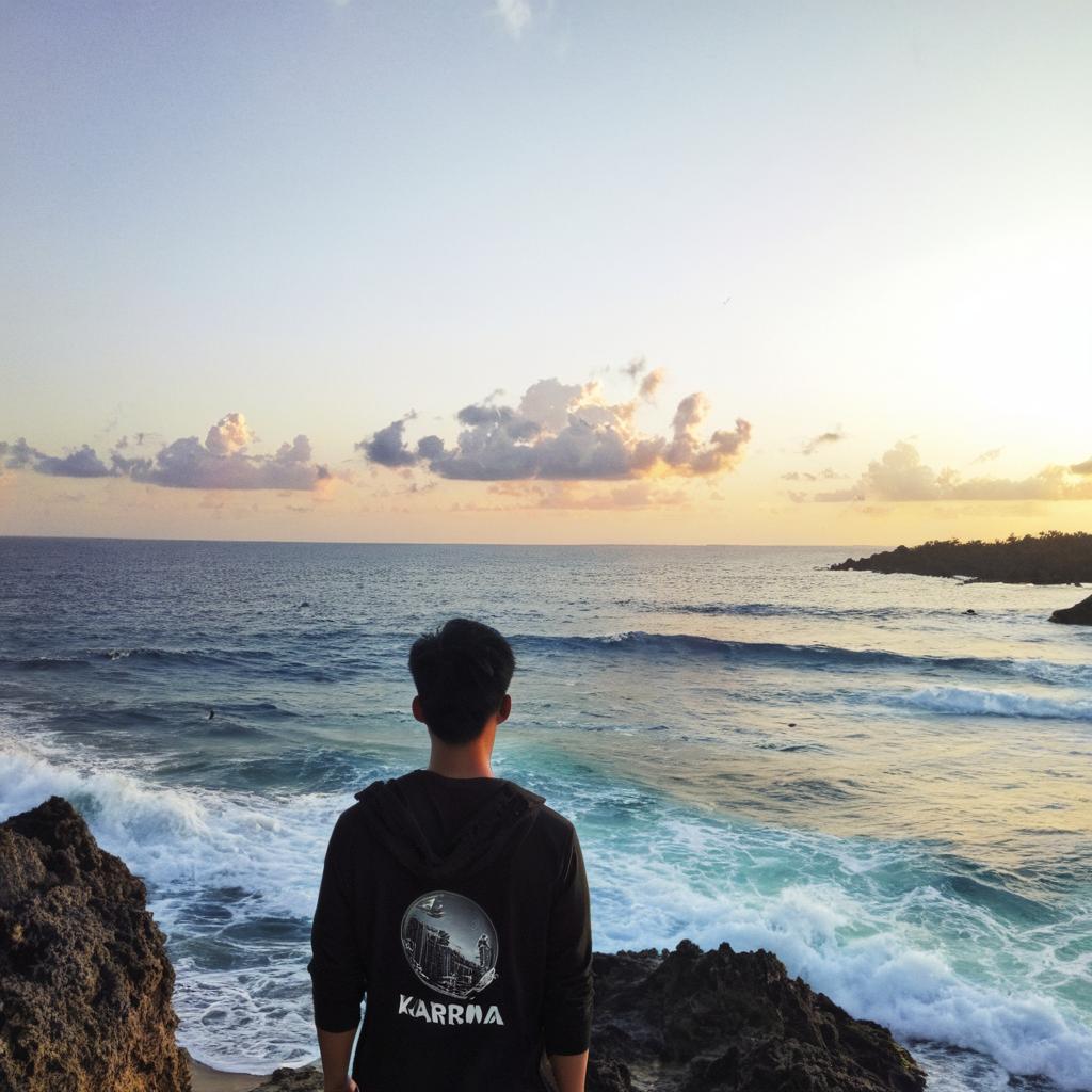 Tranquil Sunset by the Rugged Coast