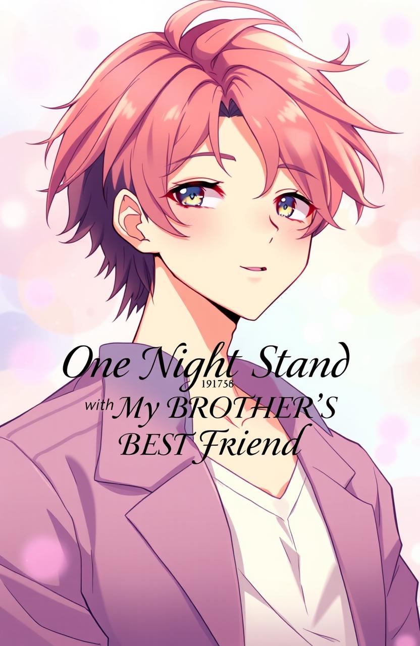 An anime-style illustration of a handsome young man, featuring vibrant hair and stylish clothes, looking charming and slightly playful