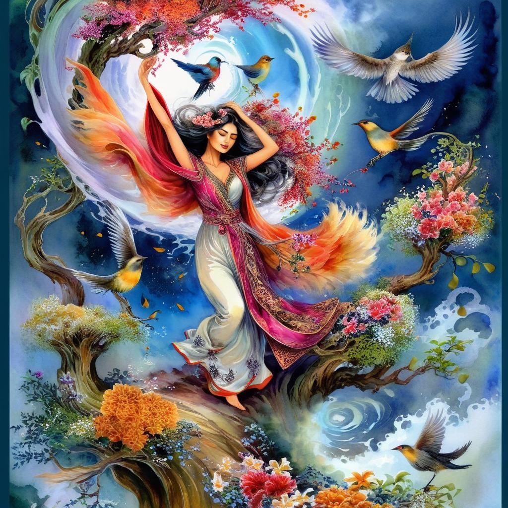 Soar into Enchantment: Fairy Woman in a Vibrant Forest