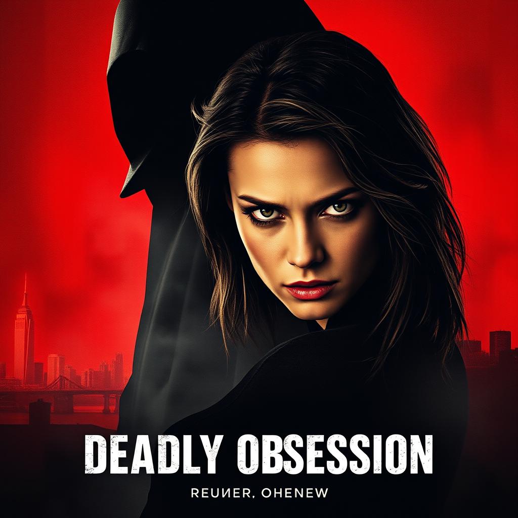 A dramatic movie poster for a film titled 'Deadly Obsession'