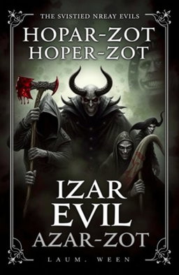 A mysterious and dark book cover conveying an atmosphere of hopelessness and horror