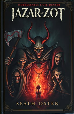 A mysterious and dark book cover conveying an atmosphere of hopelessness and horror