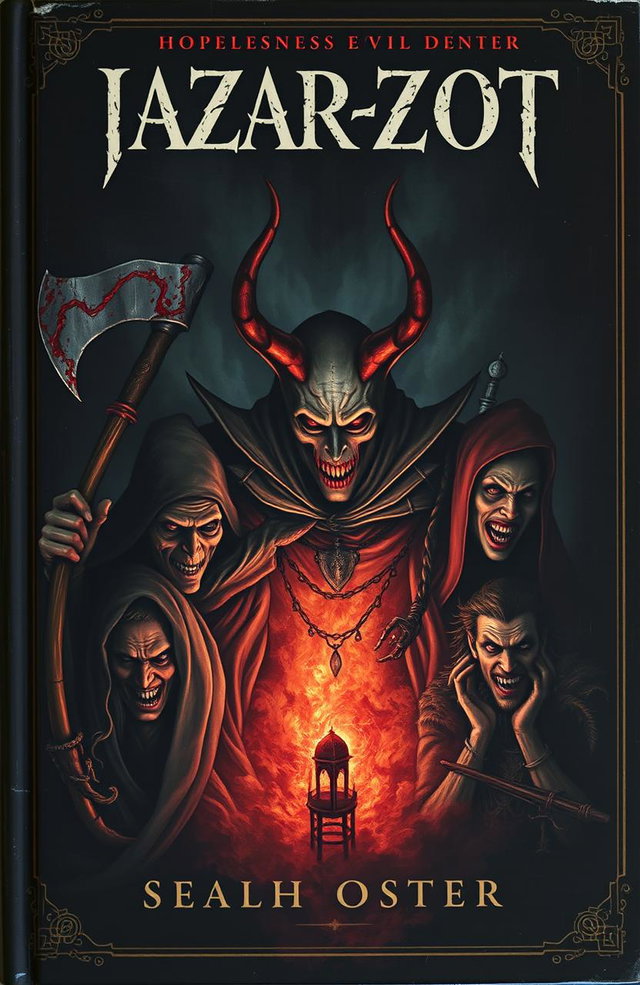A mysterious and dark book cover conveying an atmosphere of hopelessness and horror