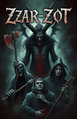 A mysterious, dark and captivating cover conveying an atmosphere of despair and horror
