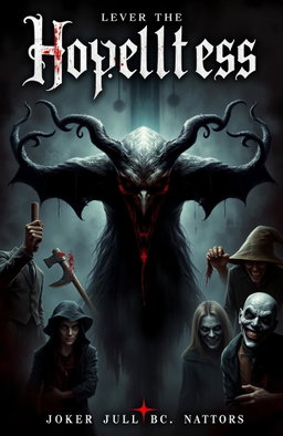 A mysterious, dark, and mesmerizing cover depicting an atmosphere of hopelessness and horror