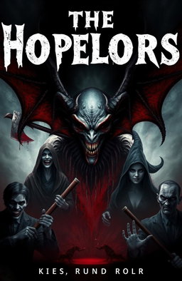 A mysterious, dark, and mesmerizing cover depicting an atmosphere of hopelessness and horror
