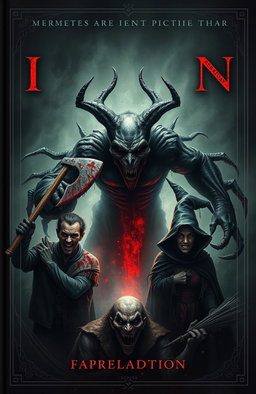 A mysterious, dark, and mesmerizing book cover that conveys an atmosphere of despair and horror