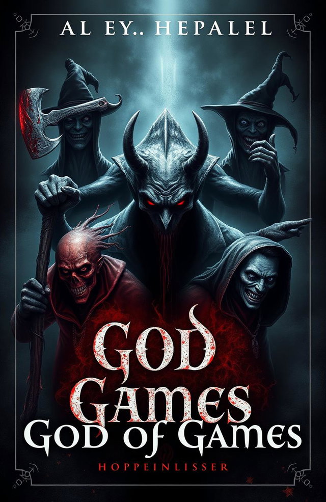 A mysterious, dark, and captivating book cover conveying an atmosphere of hopelessness and horror