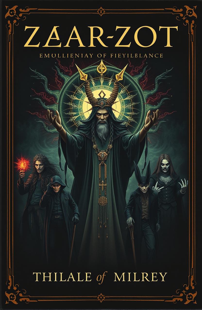 A dark, eerie book cover conveying a mysterious and ominous atmosphere