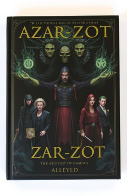 A dark, eerie book cover conveying a mysterious and ominous atmosphere