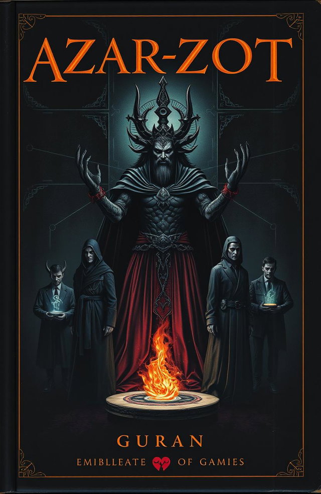 A dark, eerie book cover conveying a mysterious and ominous atmosphere