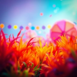 A vibrant and visually striking image with rich, lively colors bringing the scene to life