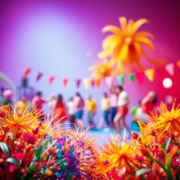 A vibrant and visually striking image with rich, lively colors bringing the scene to life
