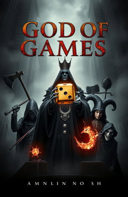 A modern, dark book cover without text, conveying an atmosphere of mystique and horror