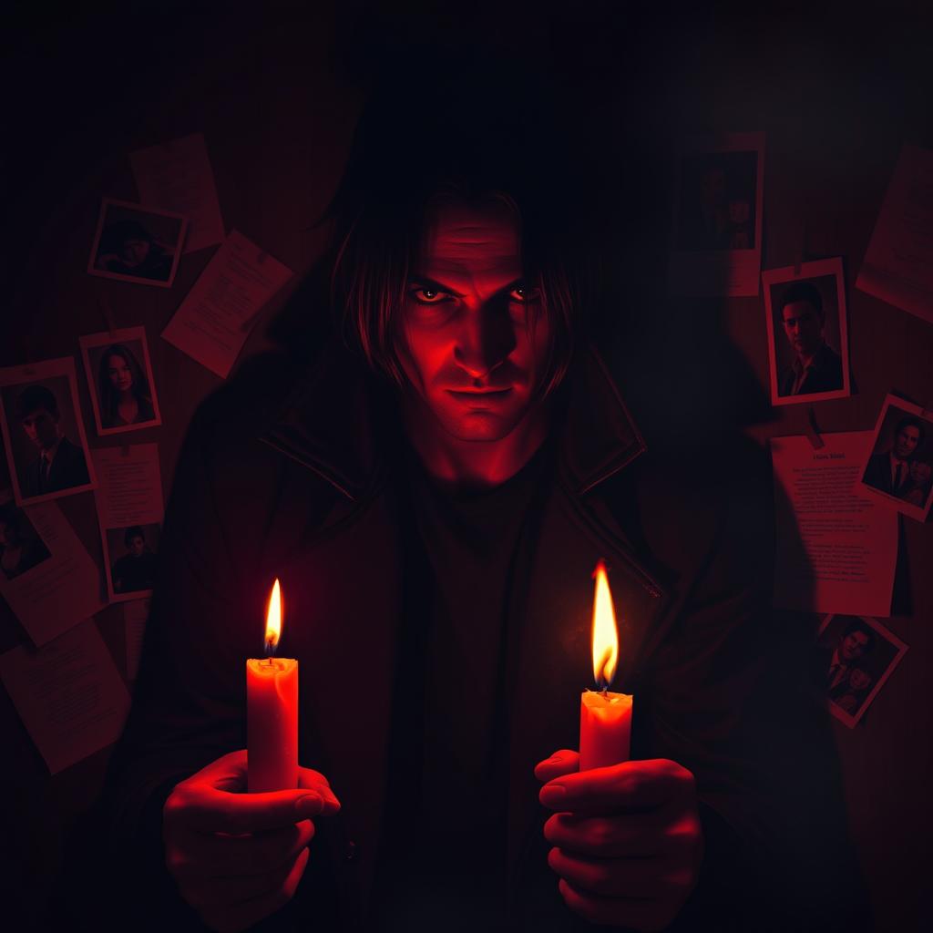 A dramatic and intense scene depicting a character enveloped in a deadly obsession