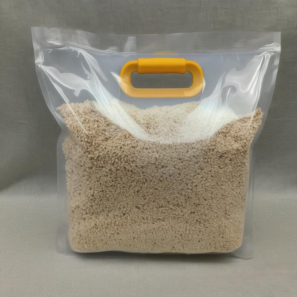Transforming Everyday Ingredients: A Transparent Bag of White Rice in ...