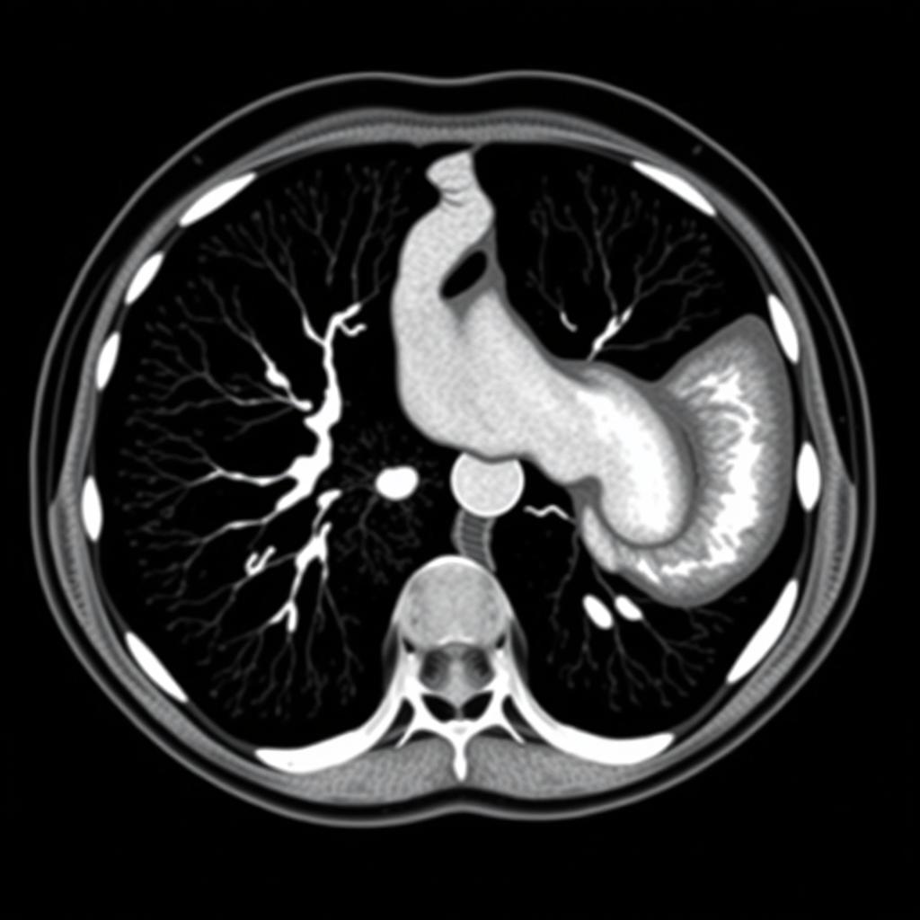 Detailed Chest CT Scan Illustration