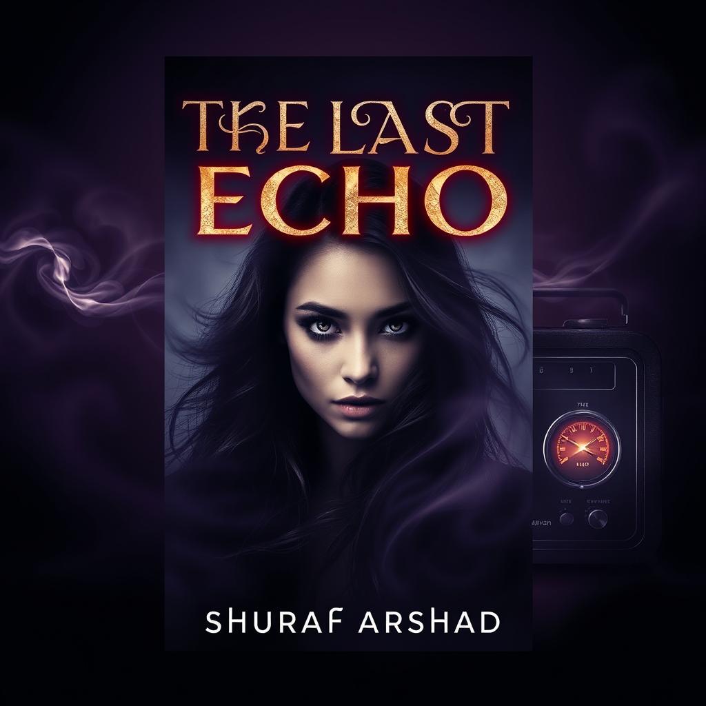 A mysterious novel cover design for 'THE LAST ECHO' by Shuraf Arshad