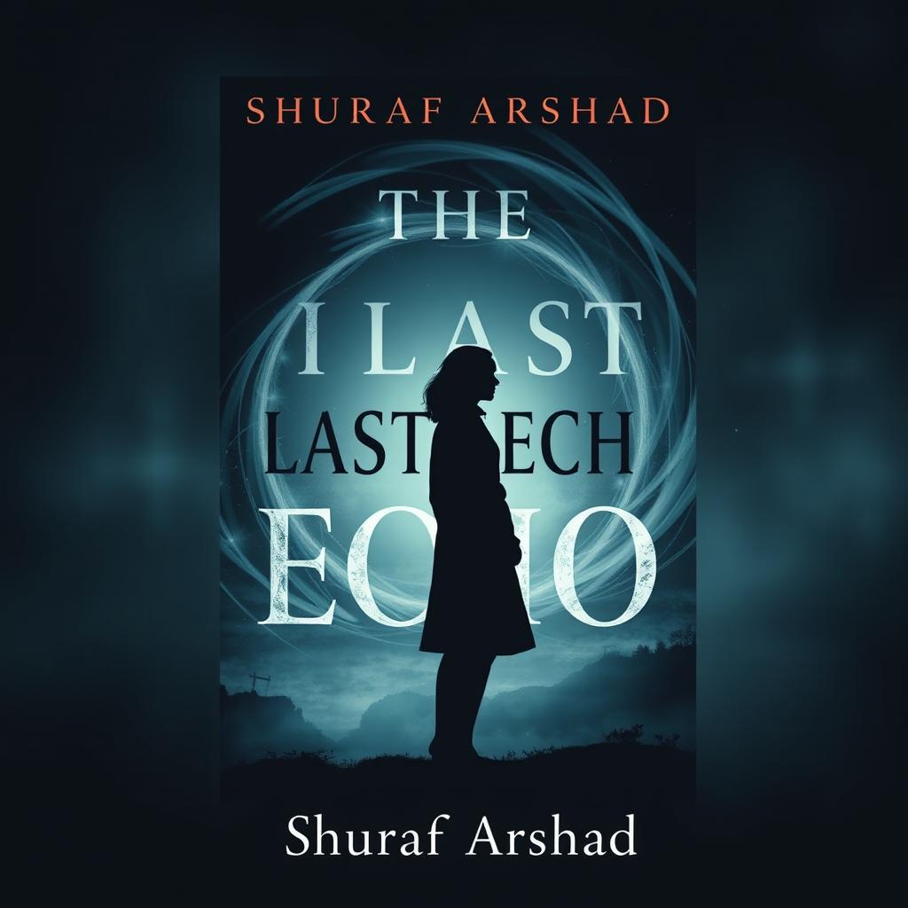 A captivating book cover design for a mysterious novel titled 'THE LAST ECHO' by Shuraf Arshad