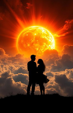 Love Amidst Chaos: Couple Awestruck by Solar Flare