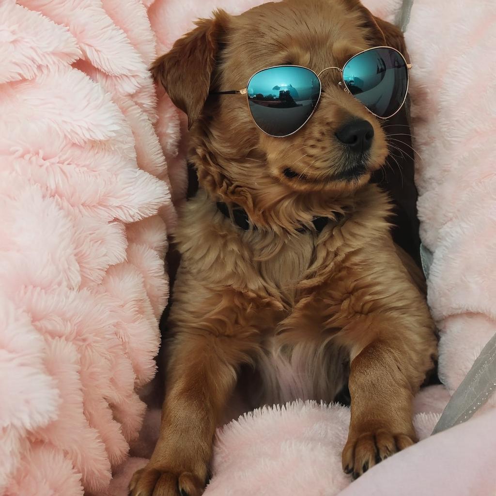 Chill Vibes: Brown Dog in Sunglasses