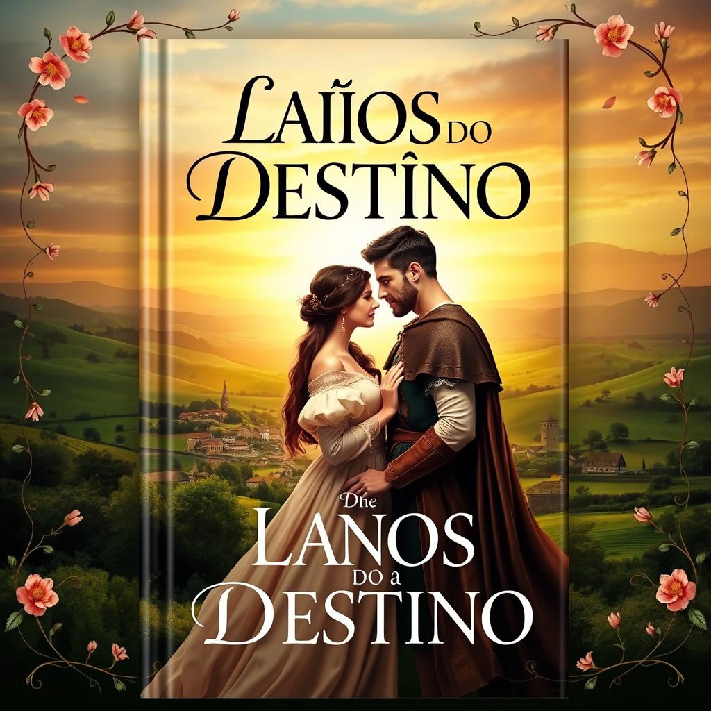 A beautifully designed book cover that captures the essence of a romantic medieval era