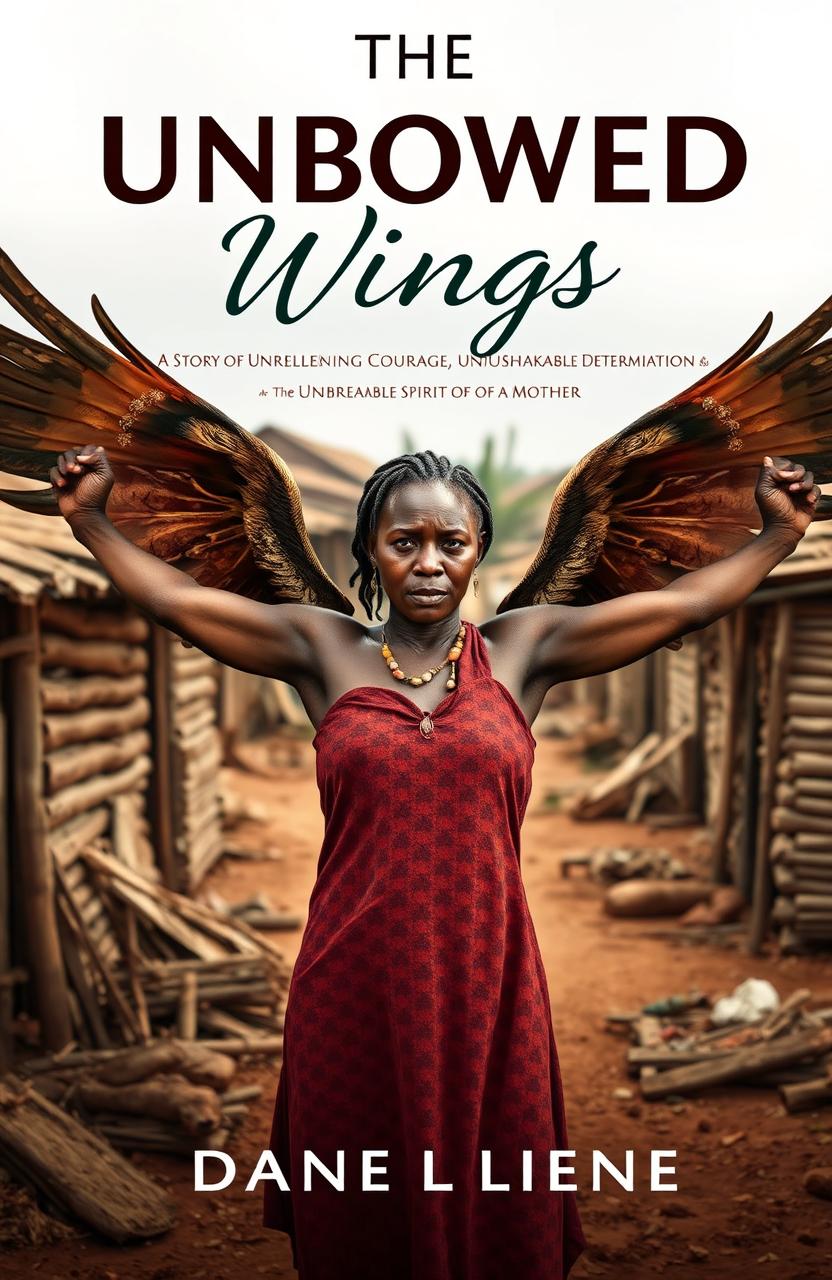 Book cover design for 'The Unbowed Wings: A Story of Unrelenting Courage, Unshakeable Determination, and the Unbreakable Spirit of a Mother'