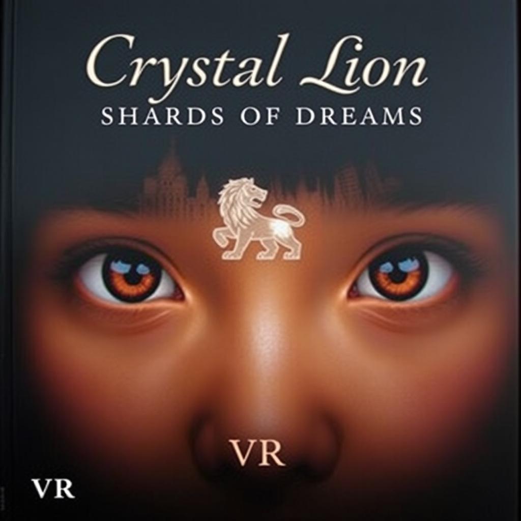 A close-up of a girl's brown eyes, reflecting shards of a crystal lion and a blurred silhouette of a building from Seoul National University