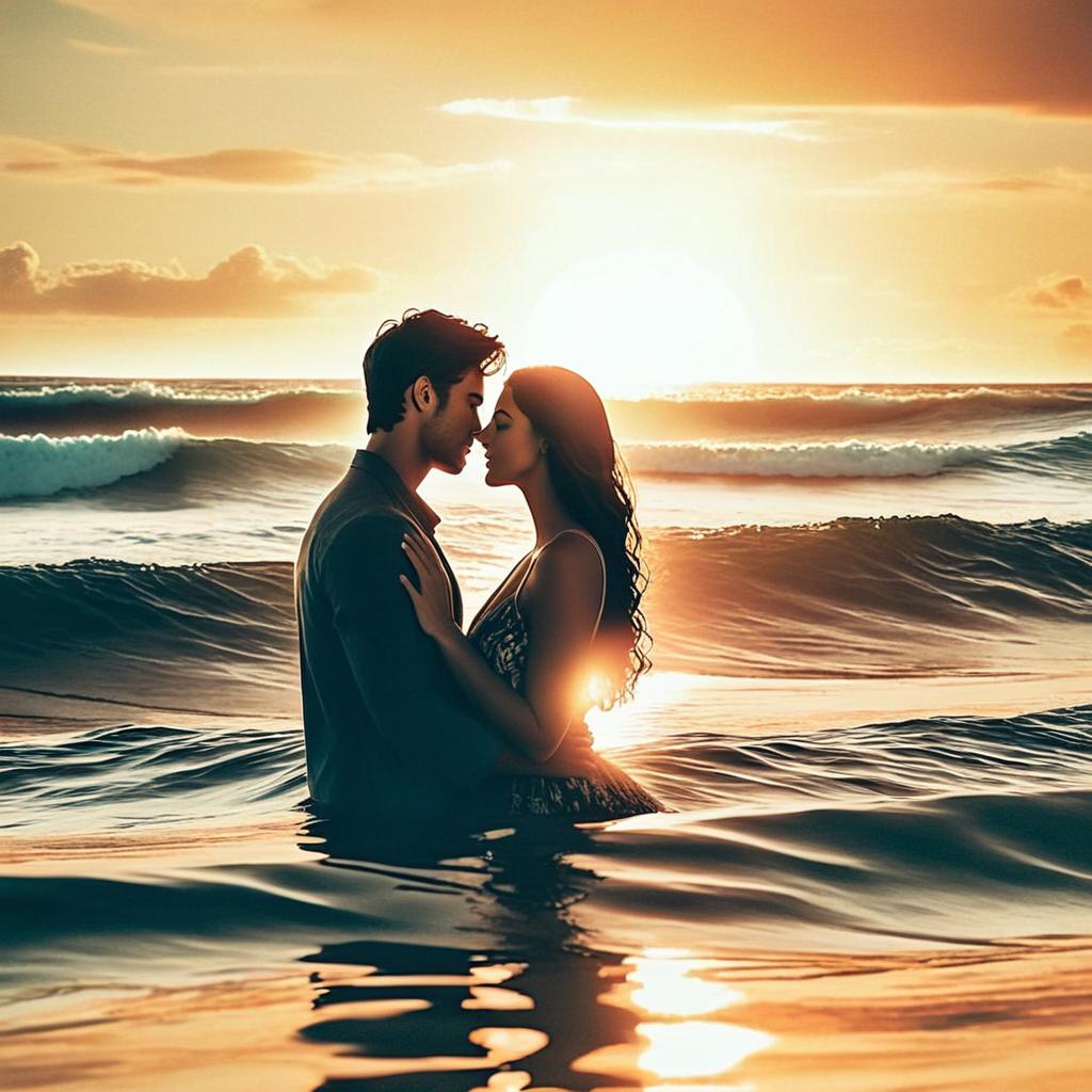 Love by the Sea: A Romantic Sunset