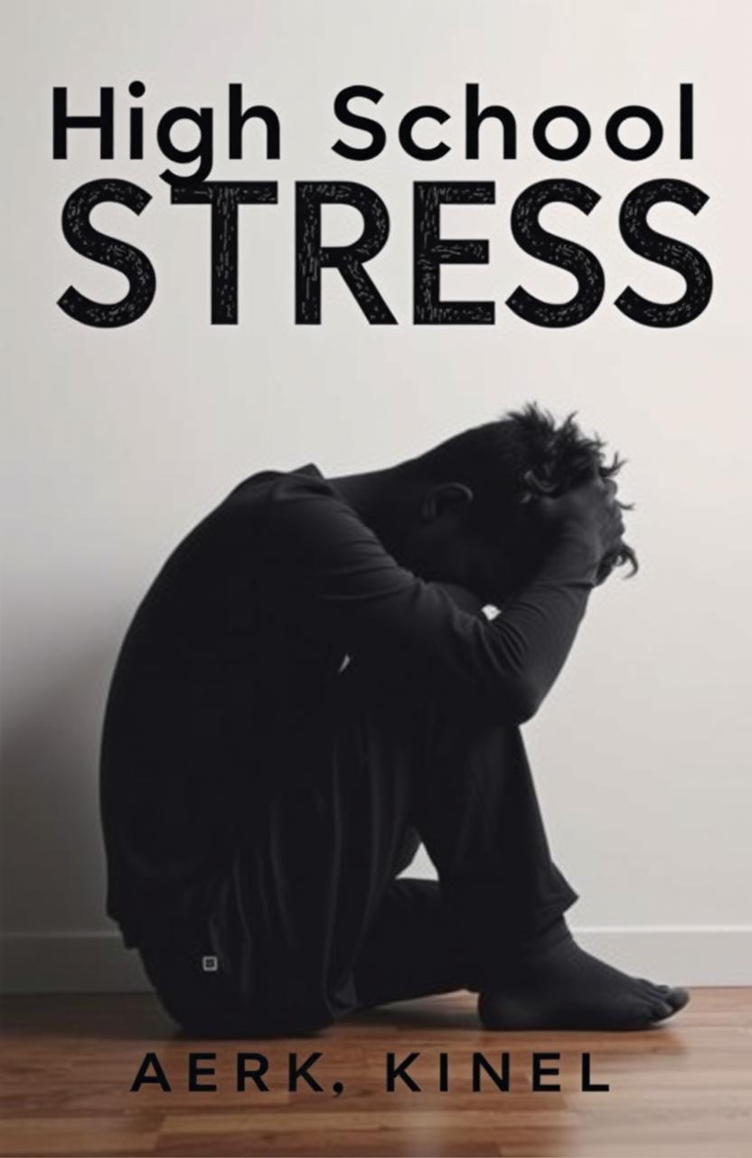 A book cover featuring a fully black person sitting down in the bottom-right corner, embracing his legs with his arms wrapped around them