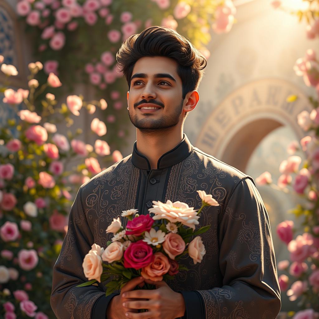 A fictional Iranian character named Farzam, who is deeply in love