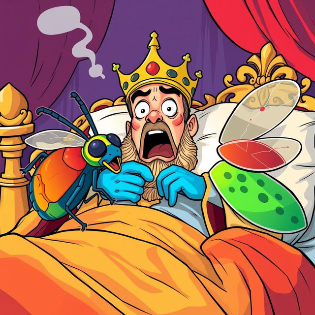 Whimsical Comics Style: Adorable Dead Flea