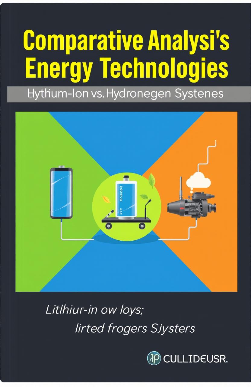 A professional and engaging book cover for a comparative analysis on energy storage systems
