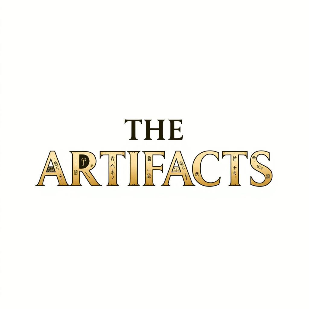 A sleek and modern newspaper logo design that prominently features the word "THE ARTIFACTS"