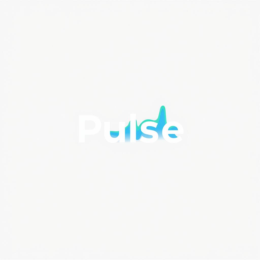A sleek and modern logo design for a fictional software named 'Pulse'