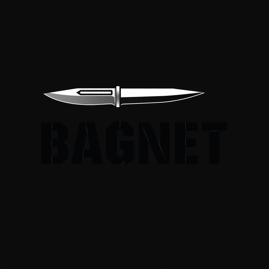 A bold and striking logo design for a private military company named 'BAGNET'