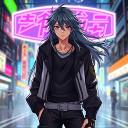 A character inspired by Hajime Kashimo from Jujutsu Kaisen, featuring long, flowing hair styled like Gen Narumi's