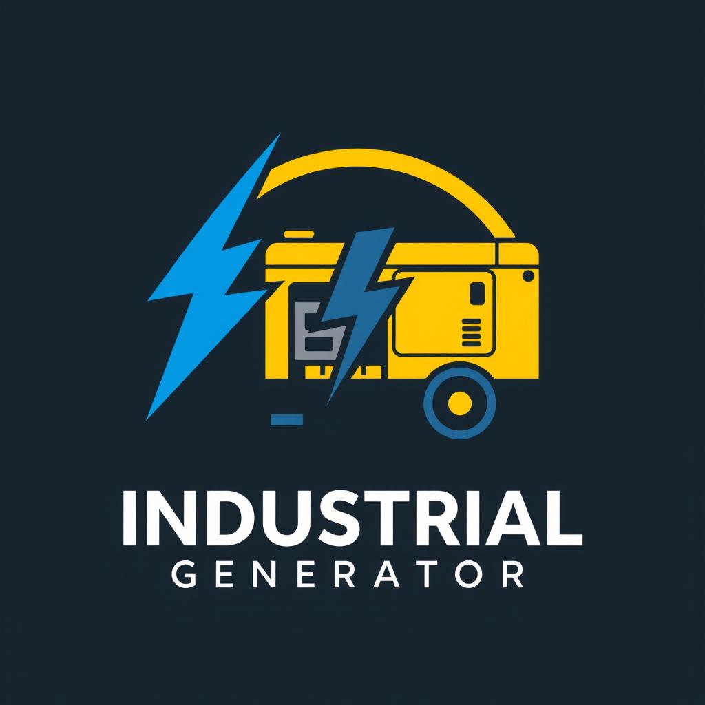 A modern logo design for an industrial electrical and generator store
