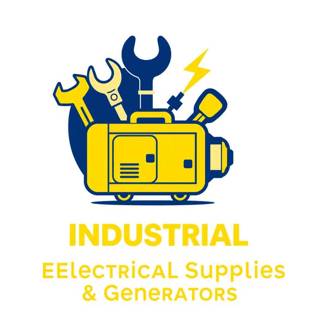 A logo design for an industrial electrical equipment and generator store