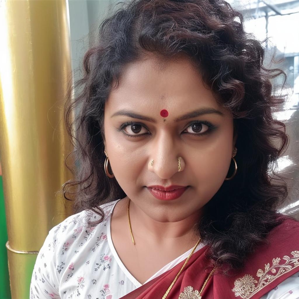 Embrace Elegance: A Portrait in Sari