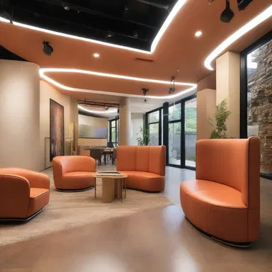 The architect created a unique space that catered to ametropic individuals, with furniture and lighting designed to enhance visual focus.