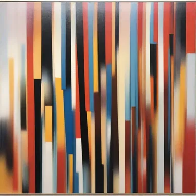 The abstract painting played with perspective and blurred lines, creating an ametropic visual experience for the viewer.