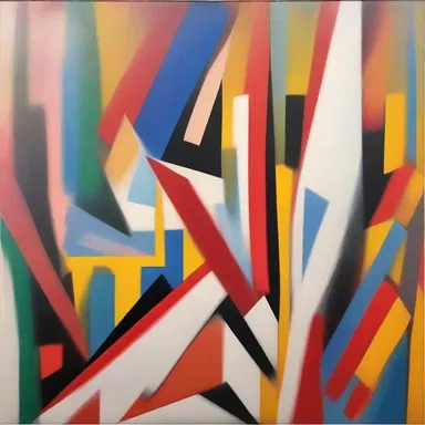 The abstract painting played with perspective and blurred lines, creating an ametropic visual experience for the viewer.
