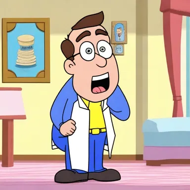 In the animated show, the comedic relief character often struggles with his ametropic condition, leading to hilarious visual gags.