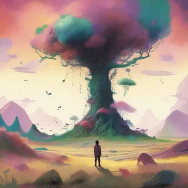 The protagonist's journey through a vivid dream world filled with ametropic landscapes and surreal creatures forms the core of the novel's plot.