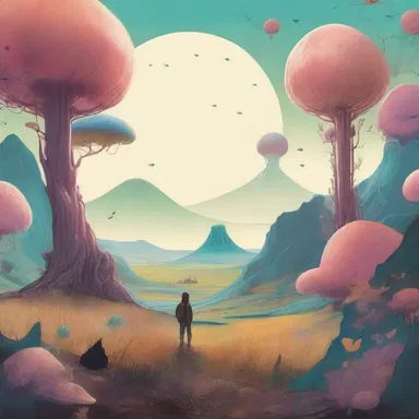 The protagonist's journey through a vivid dream world filled with ametropic landscapes and surreal creatures forms the core of the novel's plot.