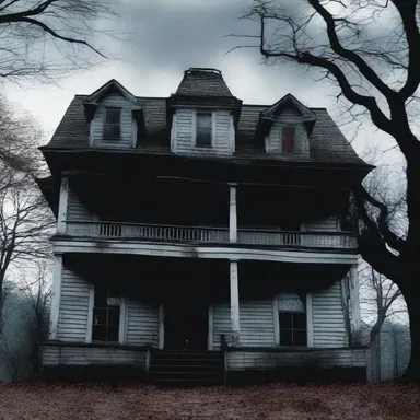 The horror movie featured a haunted house where the spirits tormented ametropic visitors with sinister hallucinations.